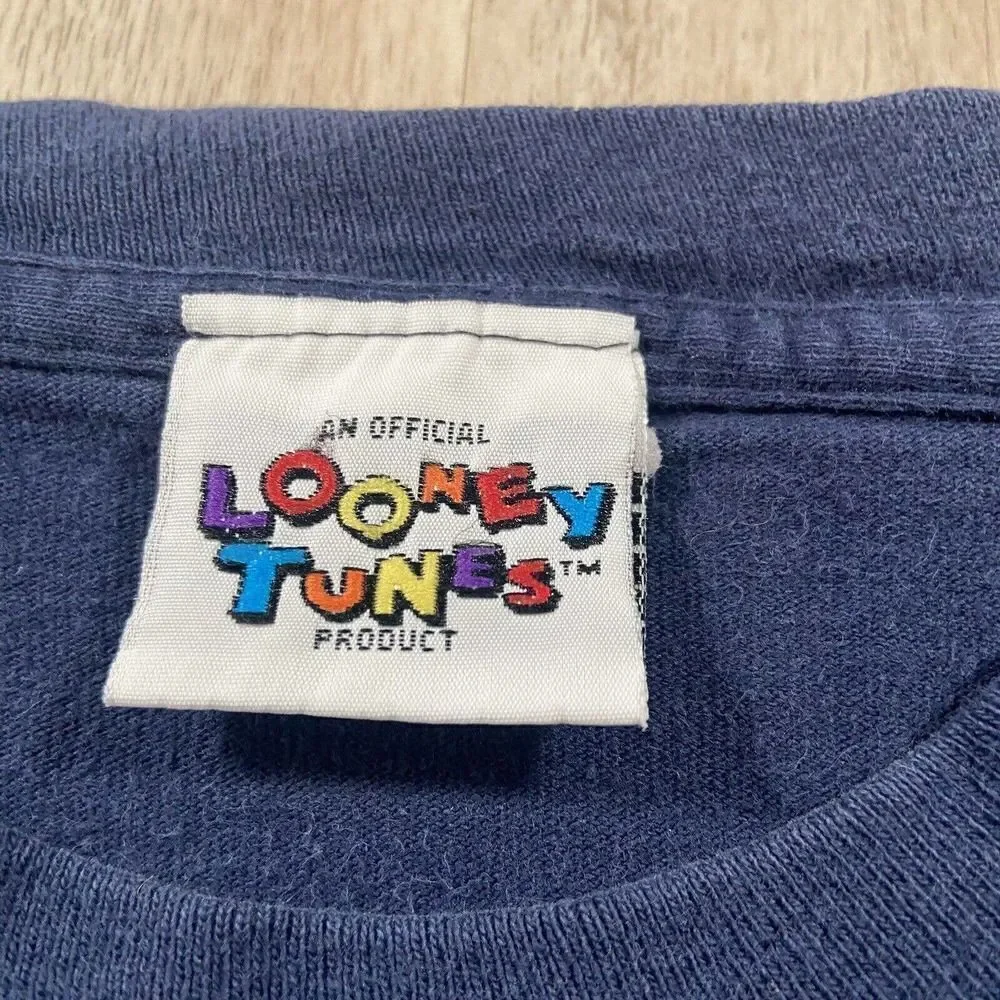 Vintage 1995 Looney‎ Tunes Tweety Bird T-Shirt TV Cartoon Men’s Size XL Blue